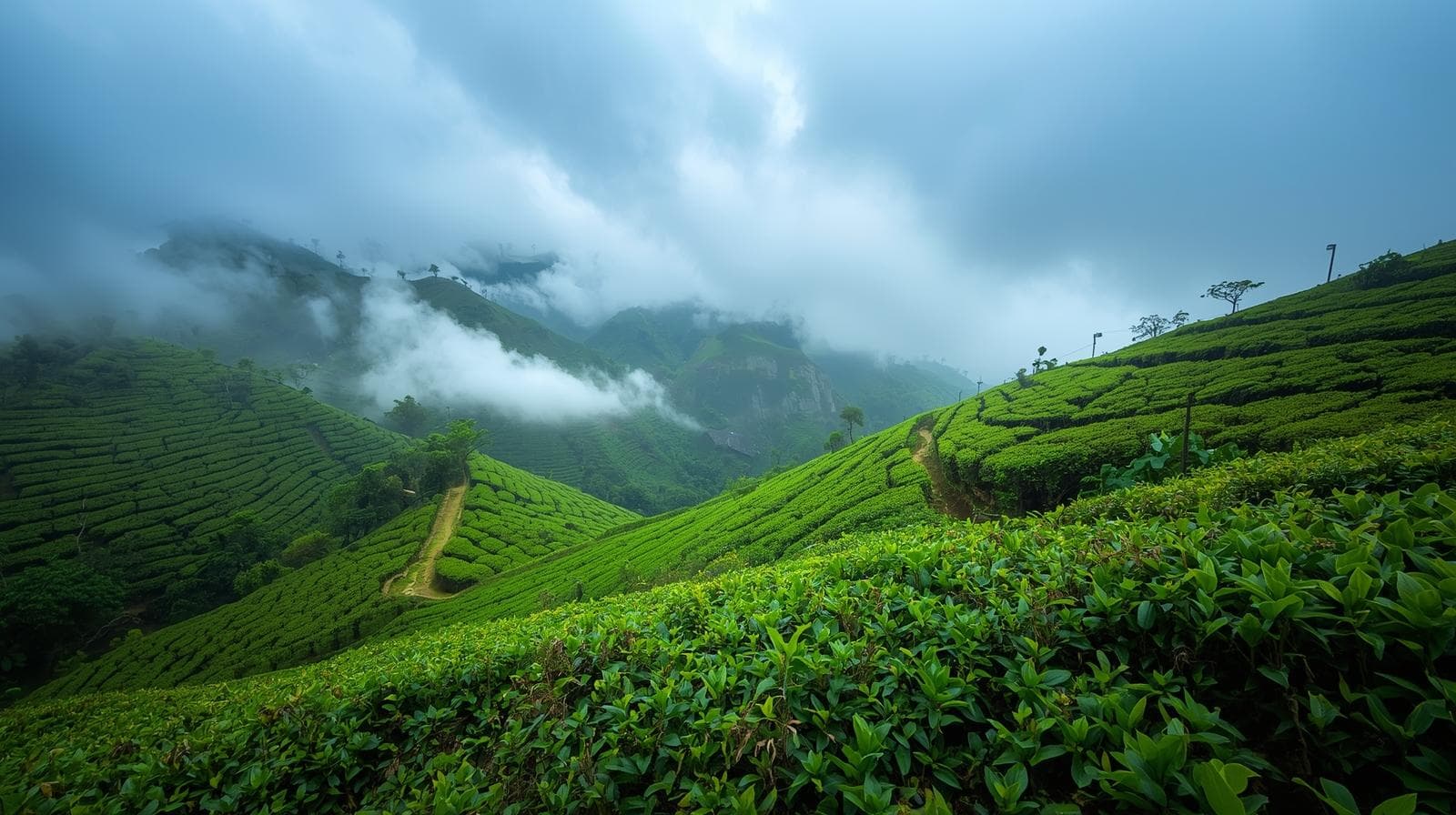 Mountain tea landscape